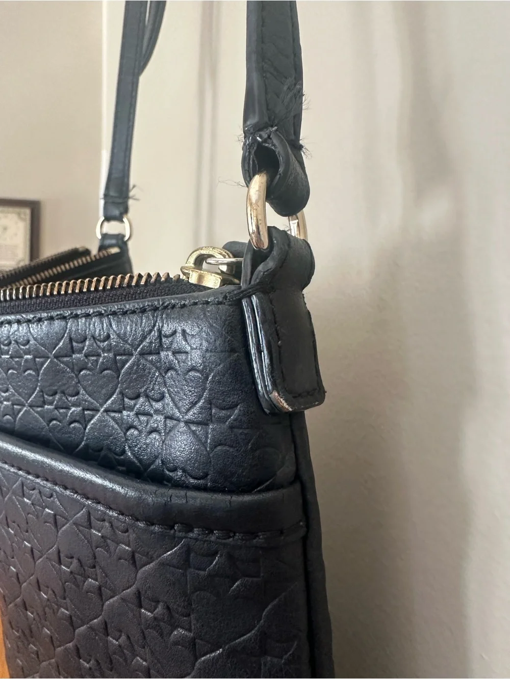 kate spade Black Quilted Leather Crossbody Bag